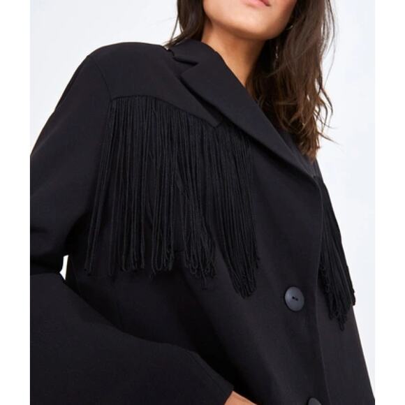 Farm Rio oversized black western blazer sz M - Picture 3 of 8